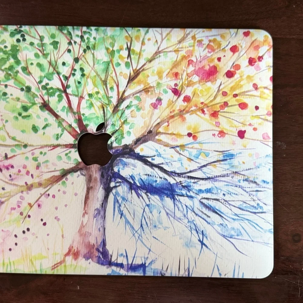 Colorful Tree Watercolor Apple MacBook Air 13